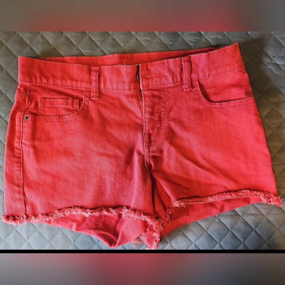 Old Navy Burnt Orange Raw Hem Boyfriend Shorts Size 6